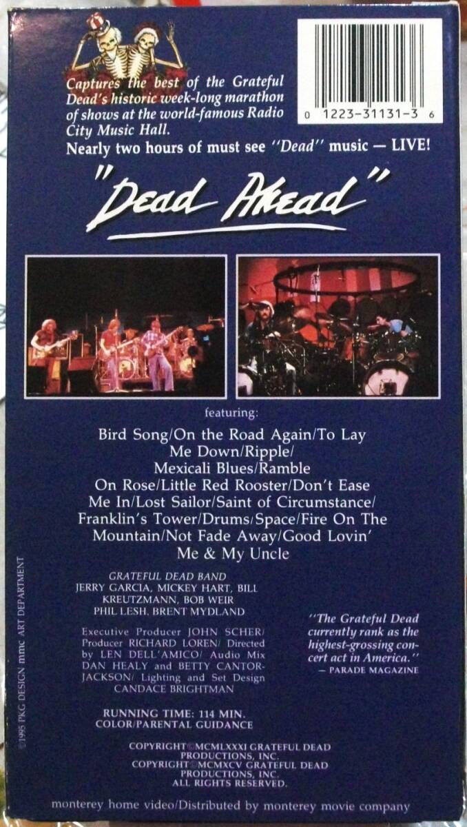 ★極稀VHS★Grateful Dead live Dead SET Garcia Hart グレイトフルデッド ライヴ_画像2