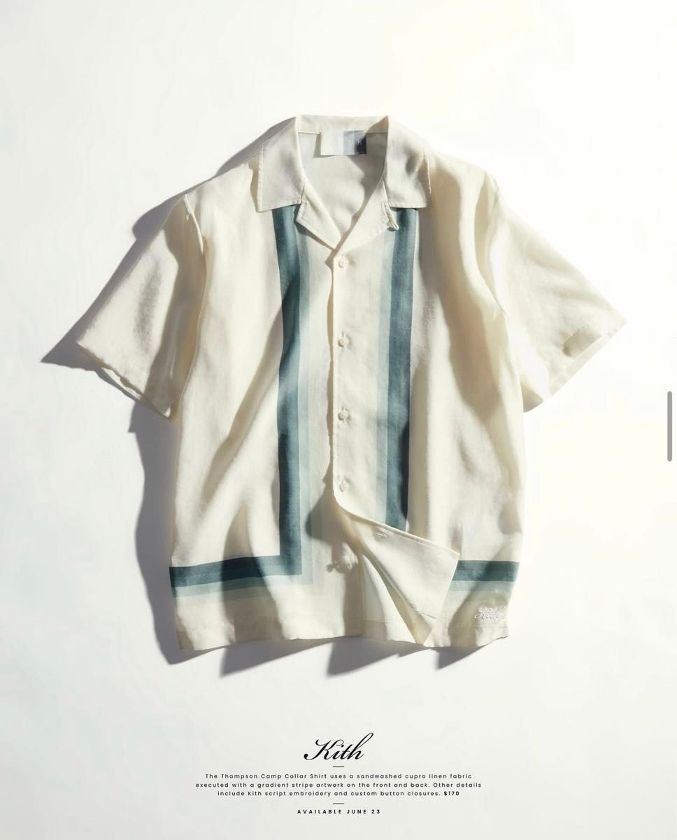 KITH Cupro Linen ThompsonCampCollarShirt