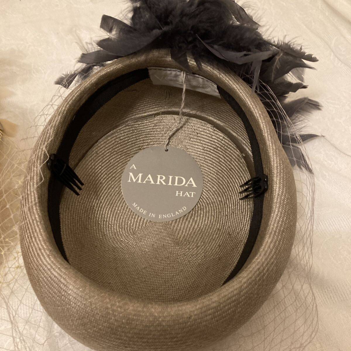 未使用　MARIDA HAT イギリス製　帽子 麦わら帽子 羽毛　２つ　まとめて_画像5