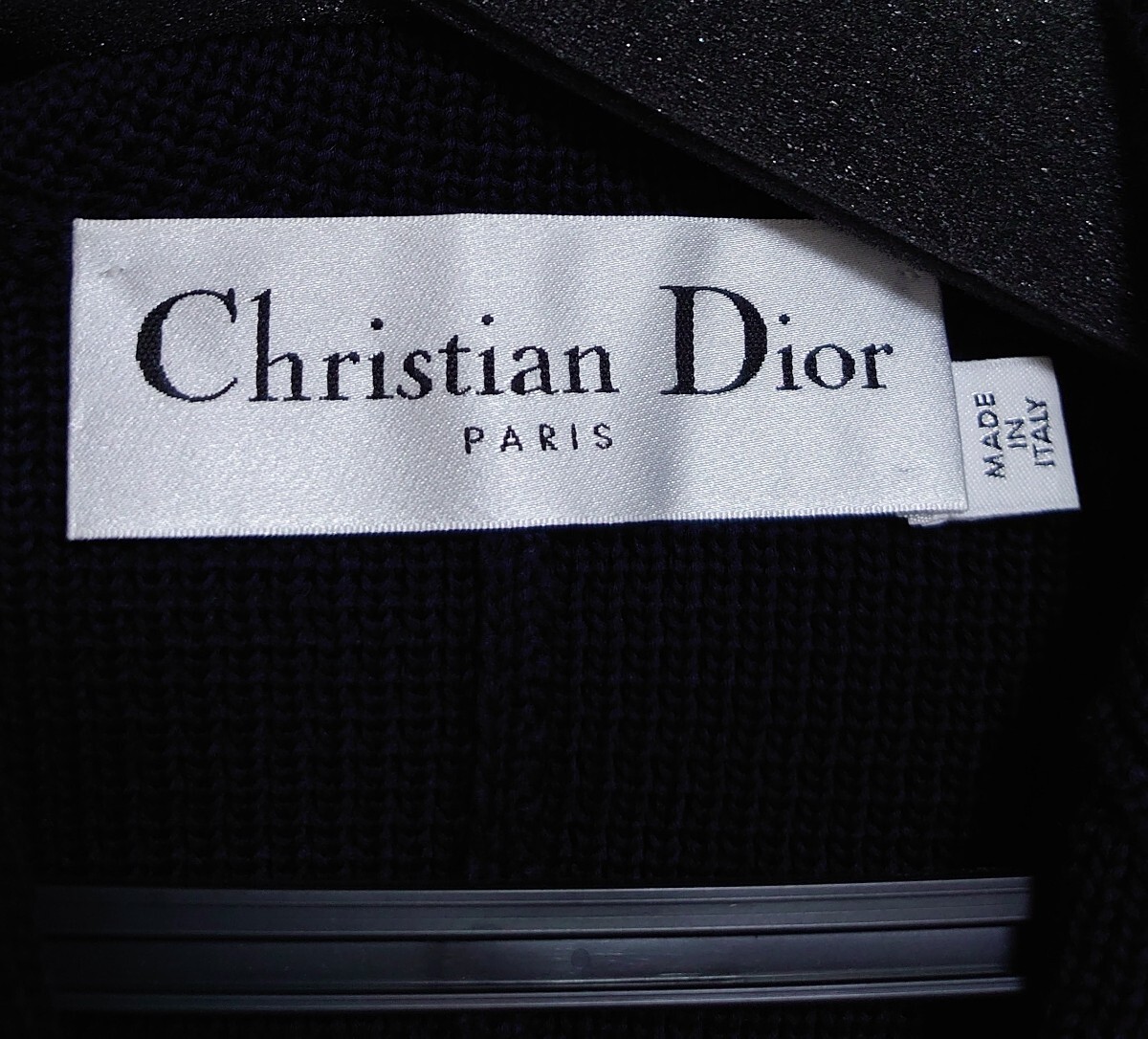 Christian Dior 30 MONTAIGNE балка жакет двойной breast вязаный темно-синий 