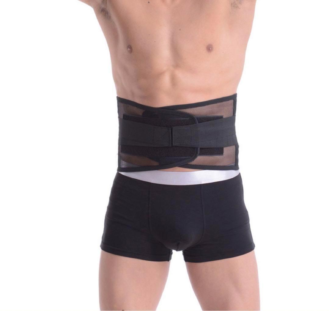 腰痛ベルト XL サポーター 腰ベルト 骨盤 ブラック コルセット 腰痛 男女兼用の画像4