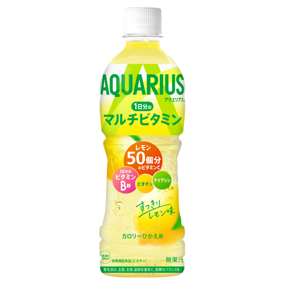 アクエリアス 1日分のマルチビタミン 500ml 24本 (24本×1ケース) PET ペットボトル スポーツドリンク【送料無料】_画像1