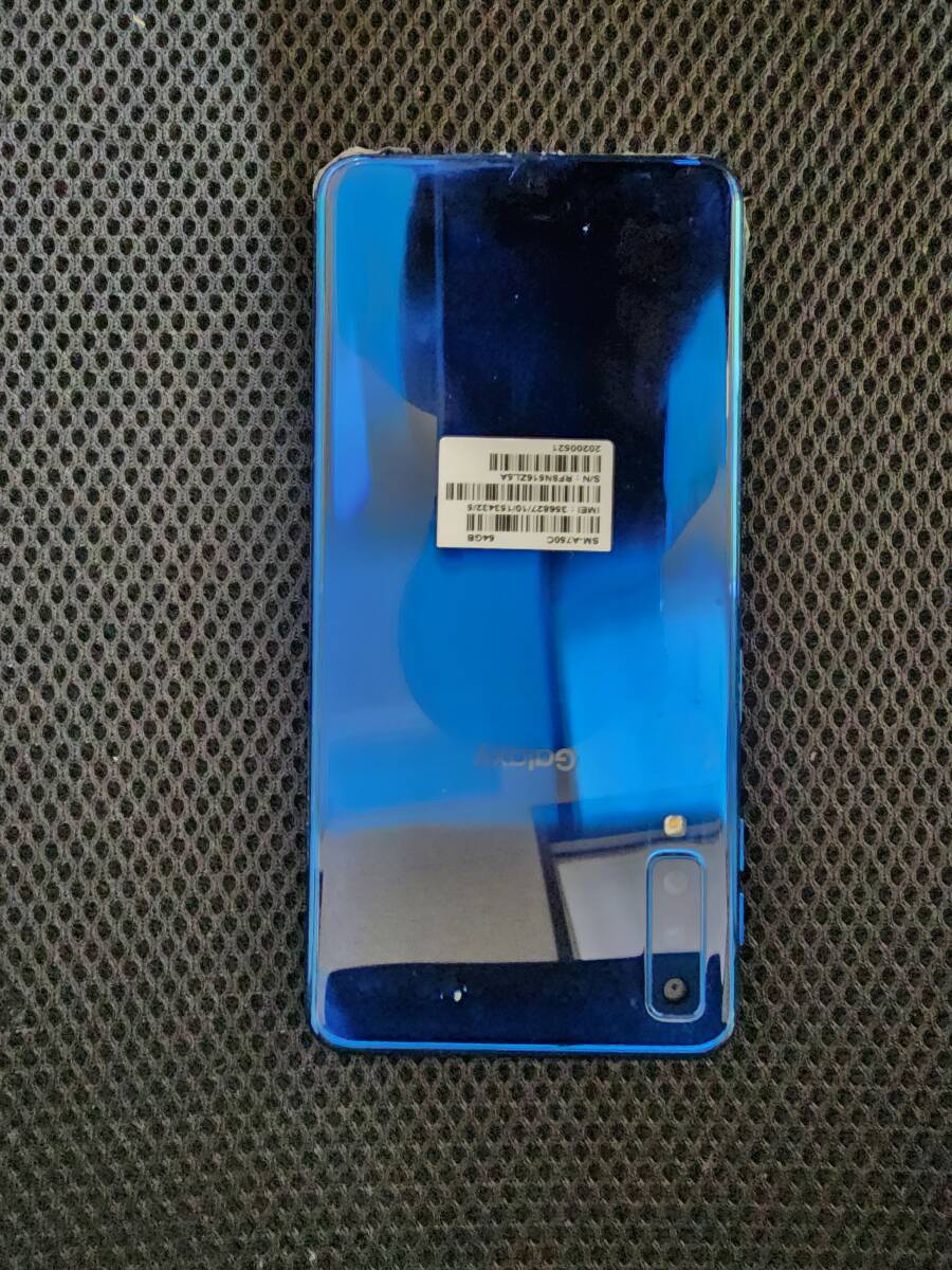 完動品 楽天モバイル SM-A750C SAMSUNG Galaxy A7 ブルー SIMロック解除済の画像2