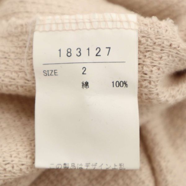 Iroquois イロコイ 通年 30/2 PARALLELED YARN★ ビッグシルエット ７分袖 サマー コットン ニット セーター Sz.2　メンズ　C4T02864_3#F_画像6