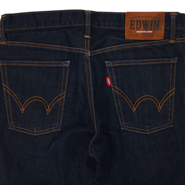 EDWIN Edwin 5032 через год индиго * стрейч Denim брюки джинсы Sz.32 мужской сделано в Японии C4B01562_3#R