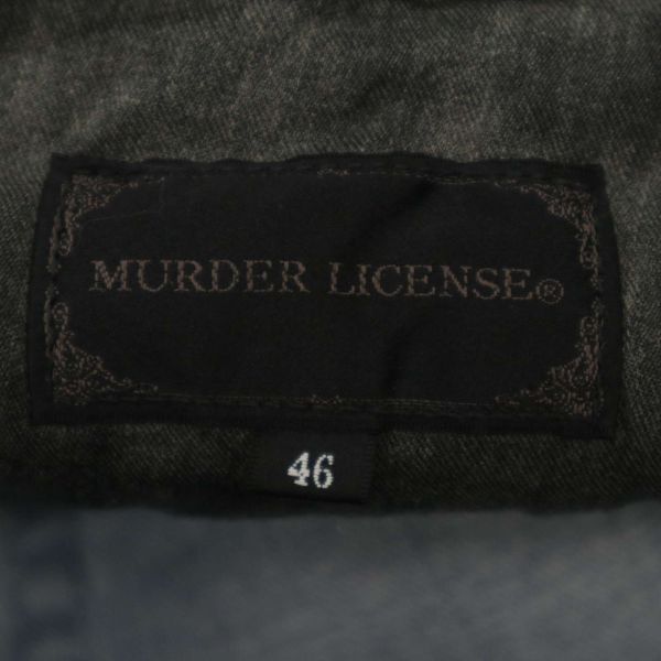 MURDER LICENSE マーダーライセンス 3D髭落ち USED加工★ ストレッチ スリム デニム パンツ ジーンズ Sz.46 メンズ 日本製 C4B01782_4#Rの画像9