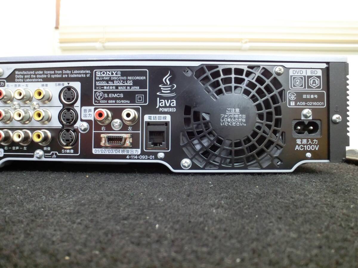 TS240415.　ソニー　BDZ-L95　ブルーレイディスクレコーダー　500GB　2008年製　ジャンク品_画像9