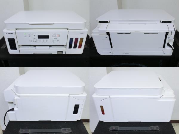 TS240405. キャノン G6030 インクジェットプリンター複合機 ギガタンク搭載 ホワイト 電源コード付き 難有り品の画像4