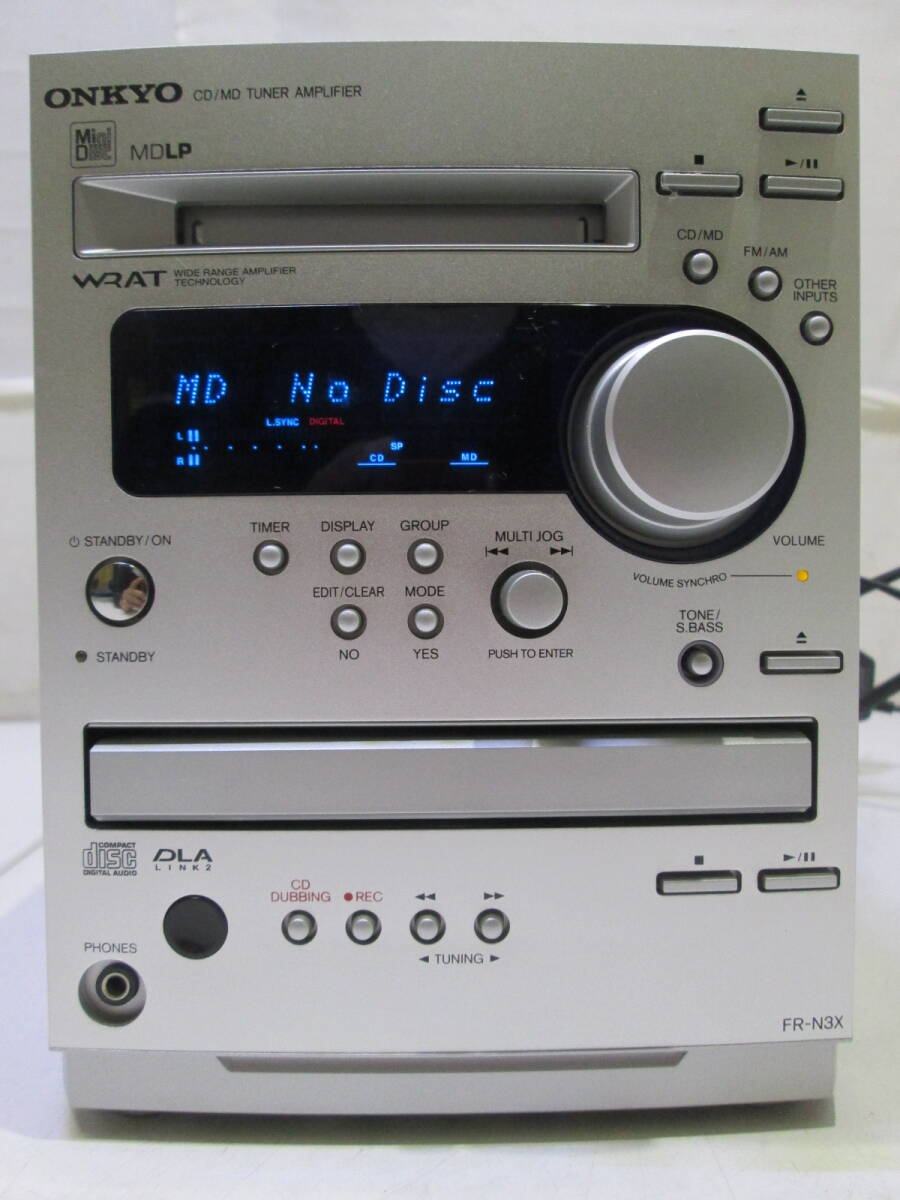 YK240412 ONKYO オンキョー X-N500 CD/MDチューナー システムコンポ FR-N3X D-N500 付属品欠品の画像2