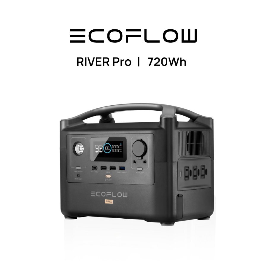 美品! EcoFlowメーカー直売 ポータブル電源 RIVER Pro 720Wh 蓄電池 家庭用 発電機 バッテリー 防災用品 急速 キャンプ 車中泊 停電の画像1