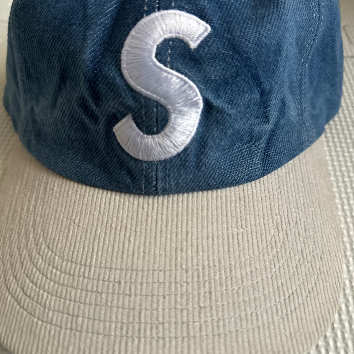 Supreme 2-Tone S Logo 6-Panel Washed Denim シュプリーム 2 トーン エス ロゴ