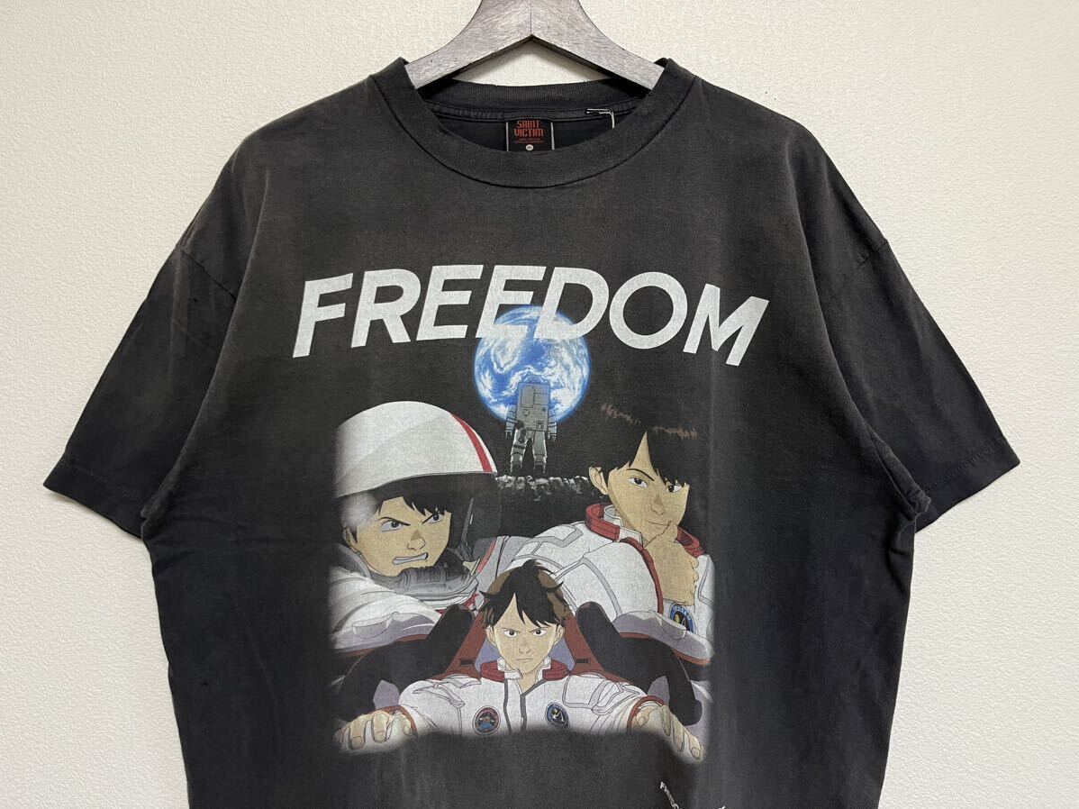 【入手困難】 SAINT Mxxxxxx セントマイケル FREEDOM フリーダム コラボ 半袖 Tシャツ 黒 ブラック XL 新品未使用 レア 希少 2024 新作_画像2