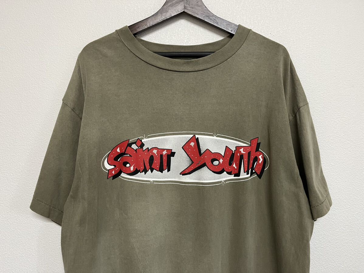 【入手困難】 SAINT Mxxxxxx セントマイケル 半袖 Tシャツ カーキ グリーン 緑 XL 希少 レア 美品_画像2