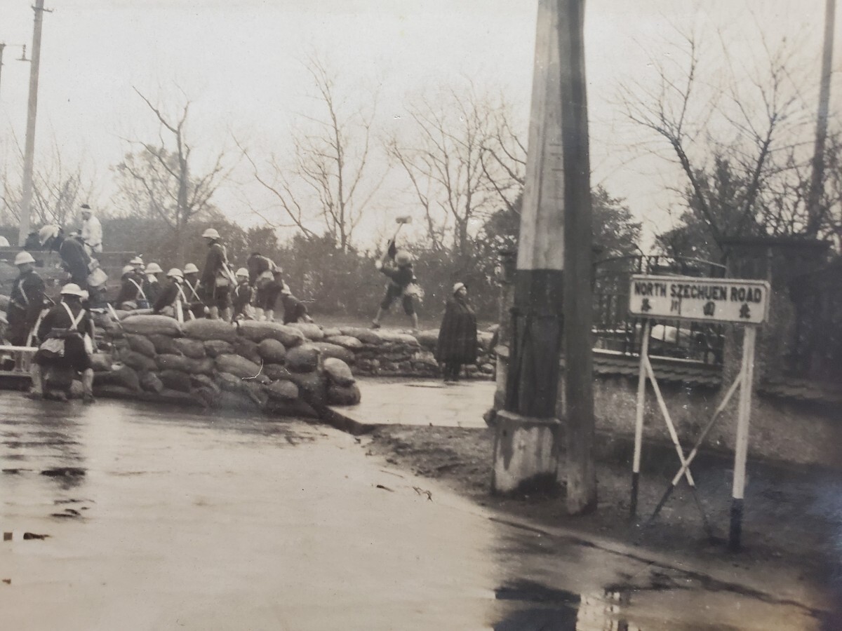 日本軍　写真　13枚　第一次上海事変　第十九路軍　敵陣地　陸戦隊　戦跡　四明公所　呉淞砲台　昭和七年　海軍　陸軍　戦前　古写真_画像4