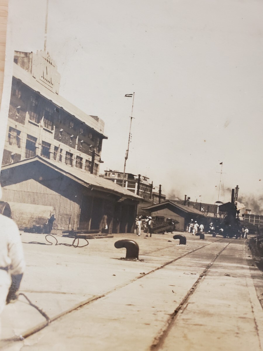 古写真　写真　2枚　上海　バンド　租界　外白渡橋　舟　支那事変　風景　昭和　戦前　大型_画像4