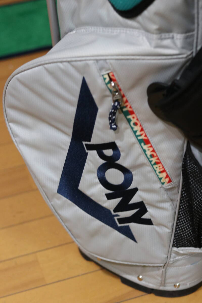 [ nationwide free shipping ][ limitation collaboration goods ] Pearly Gates master ba knee ×PONY stand caddy bag 9 -inch 