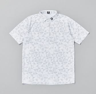 正規代理店 《2024年春夏》ブリヂストンゴルフ AGM06A 幾何学柄半袖シャツ 白(LL) メンズ その他