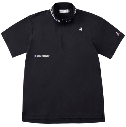 入荷通知 アプリ おすすめ 《2024年春夏》ルコック ハーフジップ半袖シャツ QGMXJA15 黒(M) ルコック