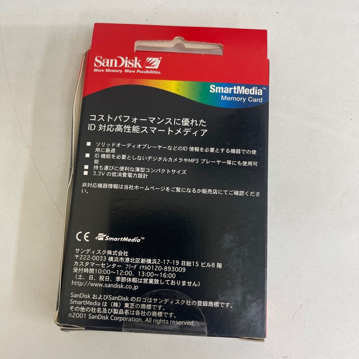 Y405. 38. Sandisk Smartmedia 128.MB memory card Smart Media unused storage goods box becoming useless equipped 