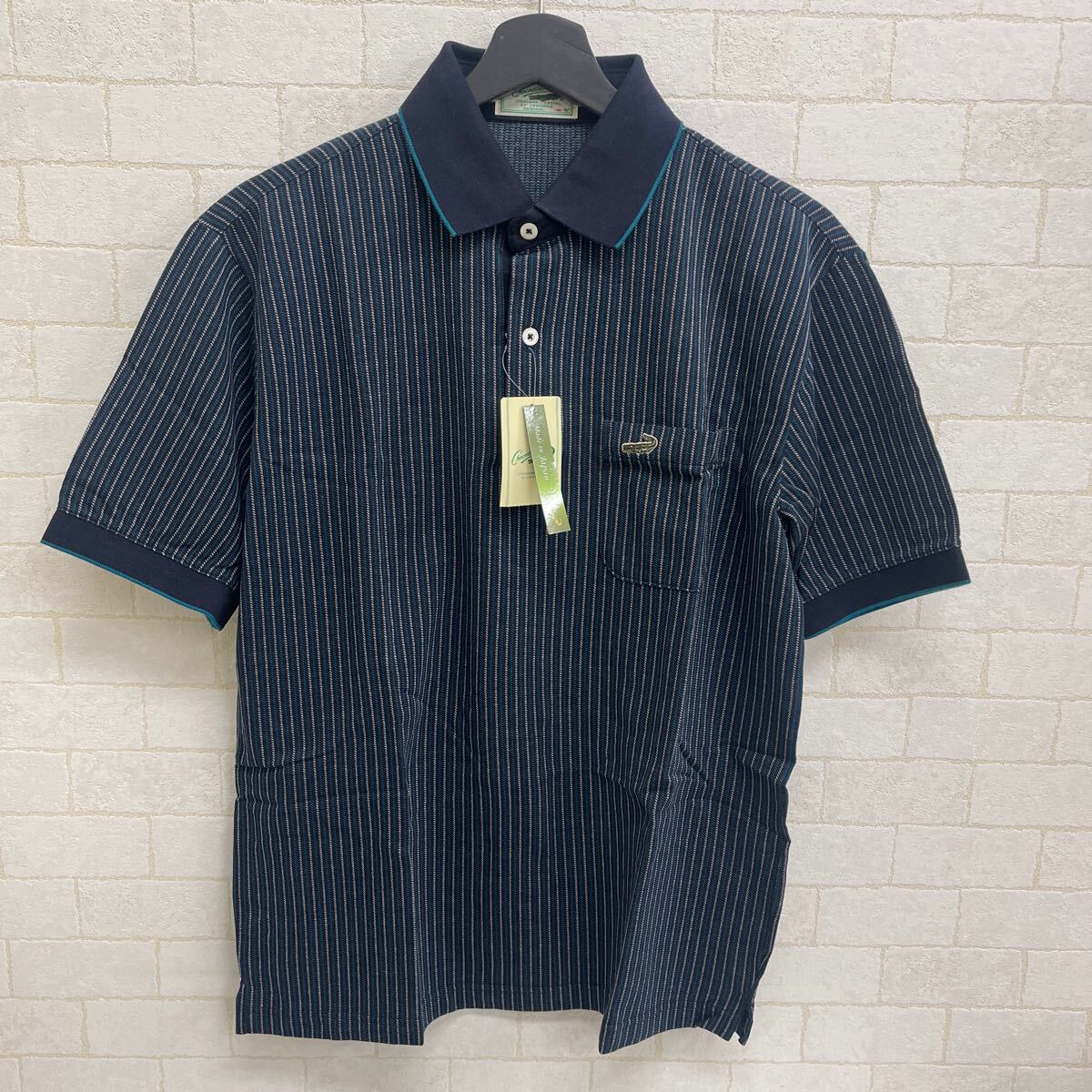 Y408. 16 Crocodileクロコダイル ポロシャツ 日本製 男性トップスポーツシャツ半袖. サイズ　M. 未使用　保管品_画像1