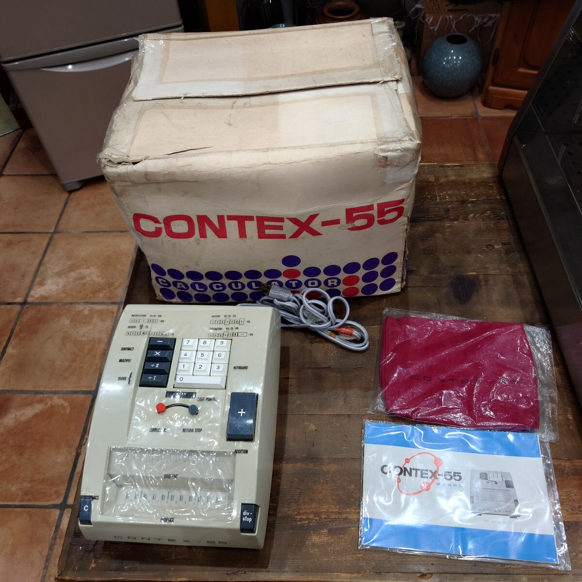 k430.3 operation verification settled Denmark made old electric count machine CONTEX-55 count machine original box instructions attaching 