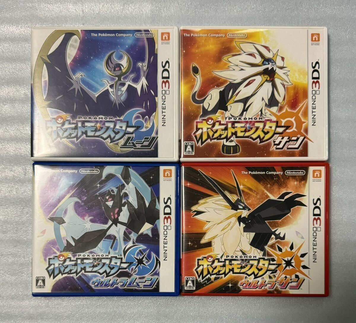 【動作確認画像あり】 3DS ポケットモンスター ムーン サン ウルトラムーン ウルトラサン ポケモン POKEMON 4点セット まとめ売り 3dsの画像1