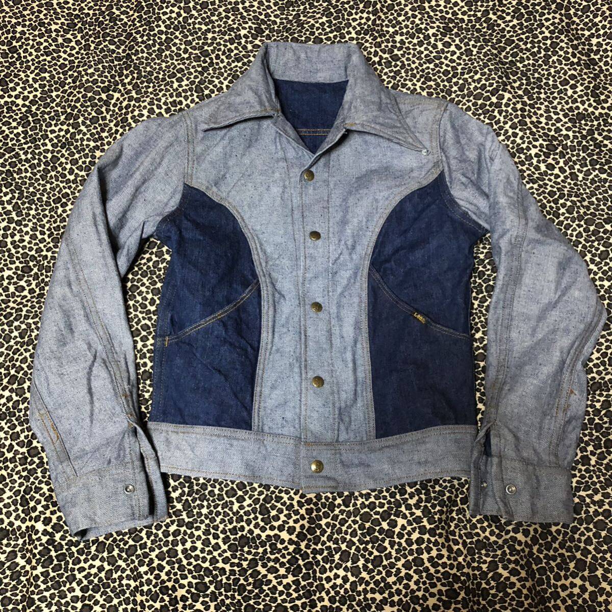 70's USA製 Lee リバーシブル デニムジャケット Gジャン 70年代 ヴィンテージ ブルゾンデニム ジャケット アメリカ製 jacket denim vintageの画像3