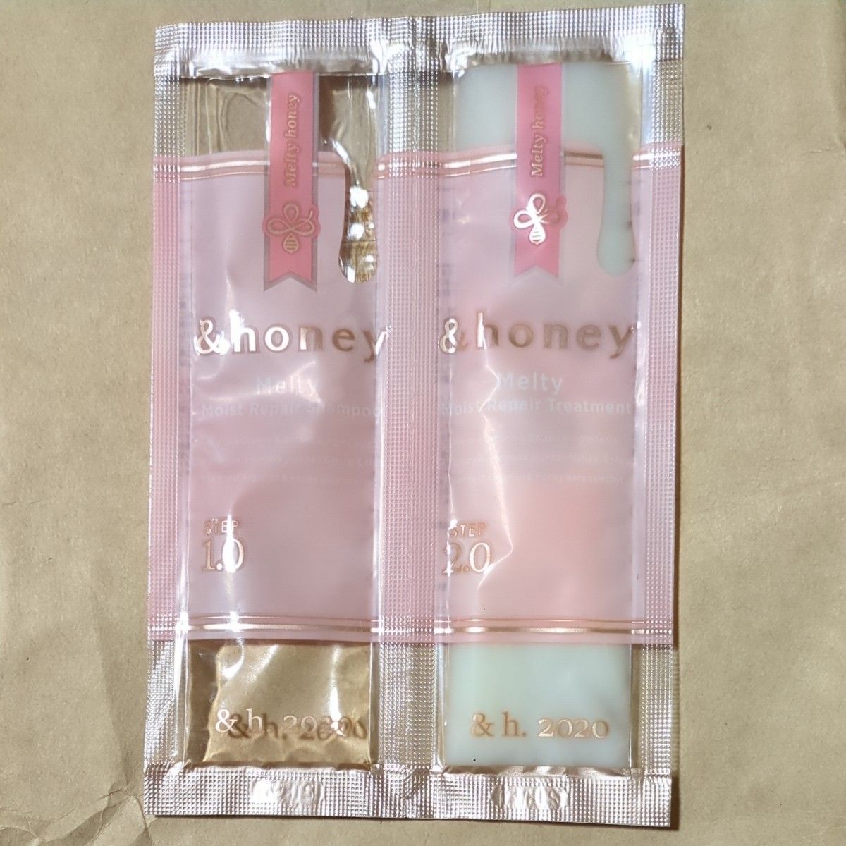 ＆honey Melty モイストリペア シャンプー1.0＆ヘアトリートメント2.0 お試しセット（10ml＋10g）×1個