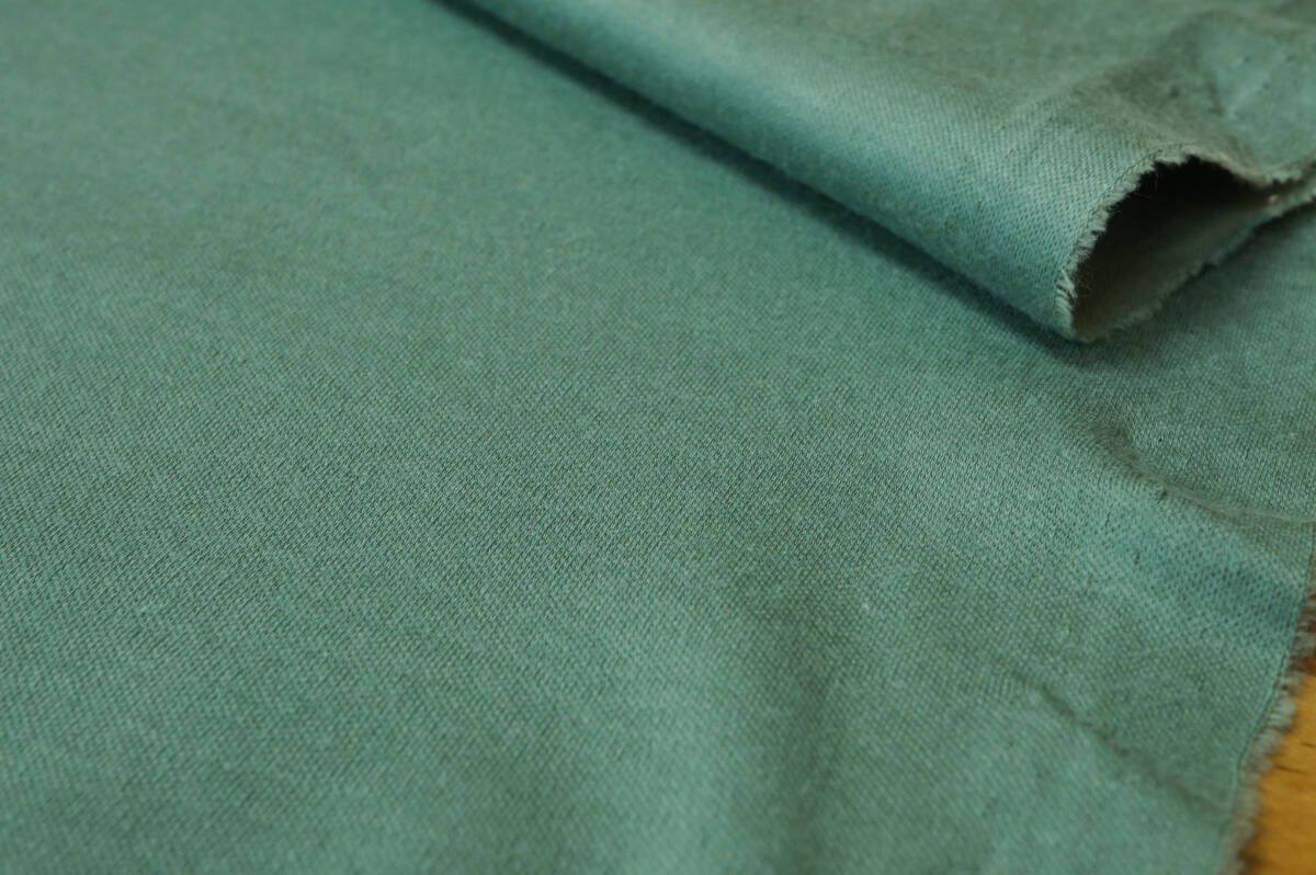 綿系素材 スムースニット 微薄さらっとソフト 渋ミントグリーン長5ｍ巾135cm プルオーバー チュニック Tシャツ 長袖 インナーの画像2