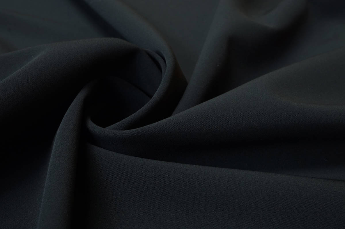 さらさらストレッチ 中厚地ドレープ 黒 長4ｍ巾135cm ワンピース オールインワン チュニック スカート ワイドパンツ の画像2