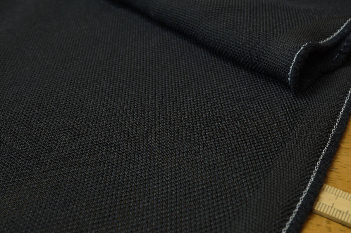 清涼感 カラミ織メッシュ やや中厚地ソフト 黒 長4ｍ巾135cm ジャケット ジレ ベスト_画像4