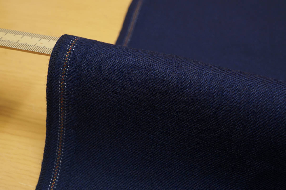 ウールエステル 紺系3枚組 中間～微厚地程度 各4ｍ総長12ｍ巾約150cm ジャケット ワンピース ベスト パンツ スカート ジレ バッグの画像4