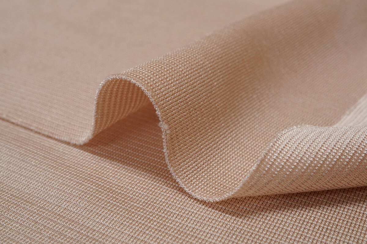 シルク ミラノリブニット 微薄くったりソフト 渋ピンク長4ｍ巾115cm Ｔシャツ 長袖 プルオーバー チュニックの画像4