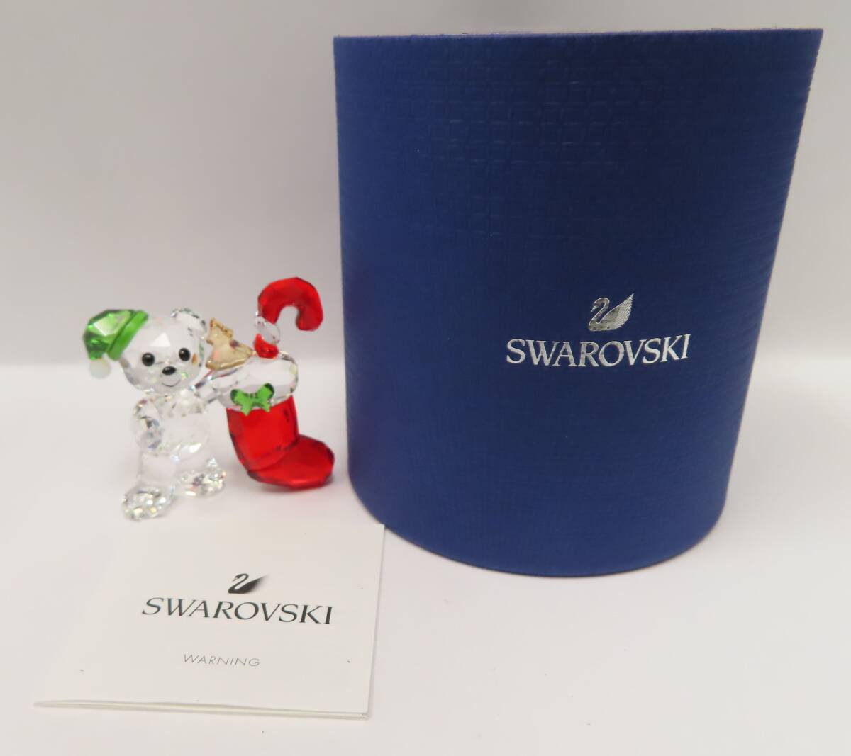 #76683 美品 SWAROVSKI スワロフスキー クリスベア クリスマス 2020年度限定生産品 5506812 置物 クリスタルの画像1