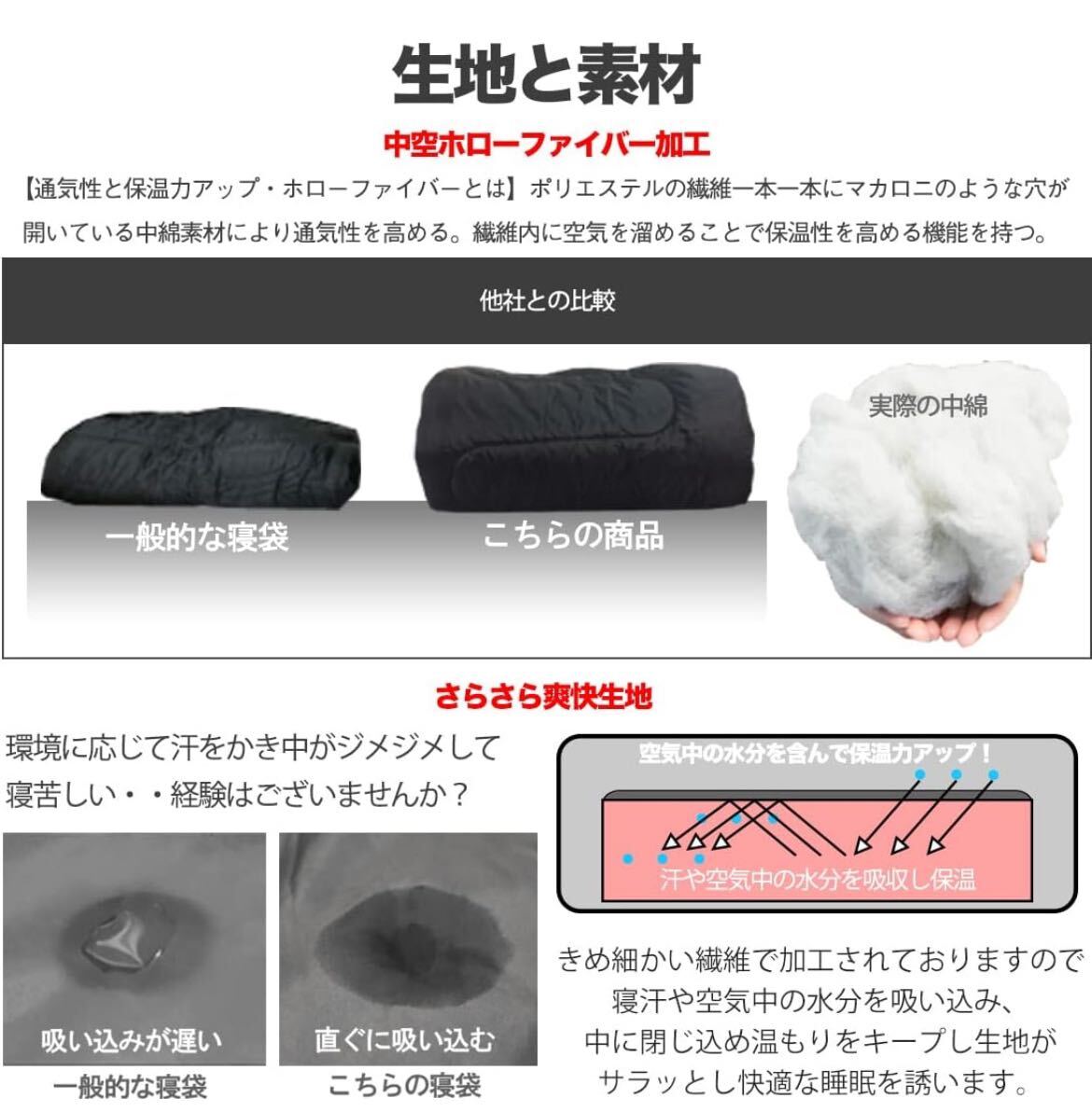 【fieldsahara】 寝袋 シュラフ 封筒型 デジタル迷彩 コンパクト 冬用 夏用 最低使用温度 -15℃デザート 2の画像6