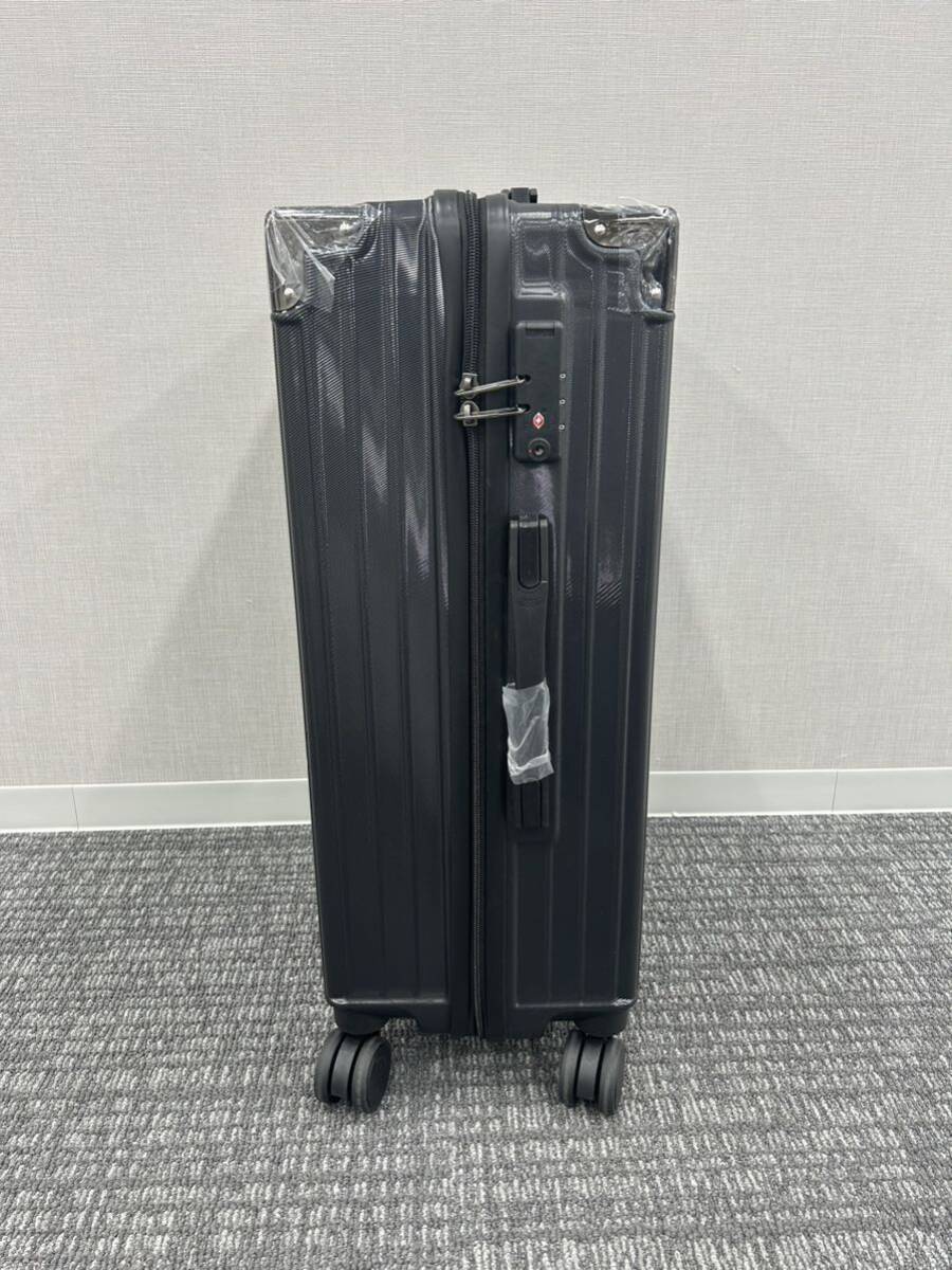 キャリーケース スーツケース60L キャリーバッグ 軽量 旅行 ブラック