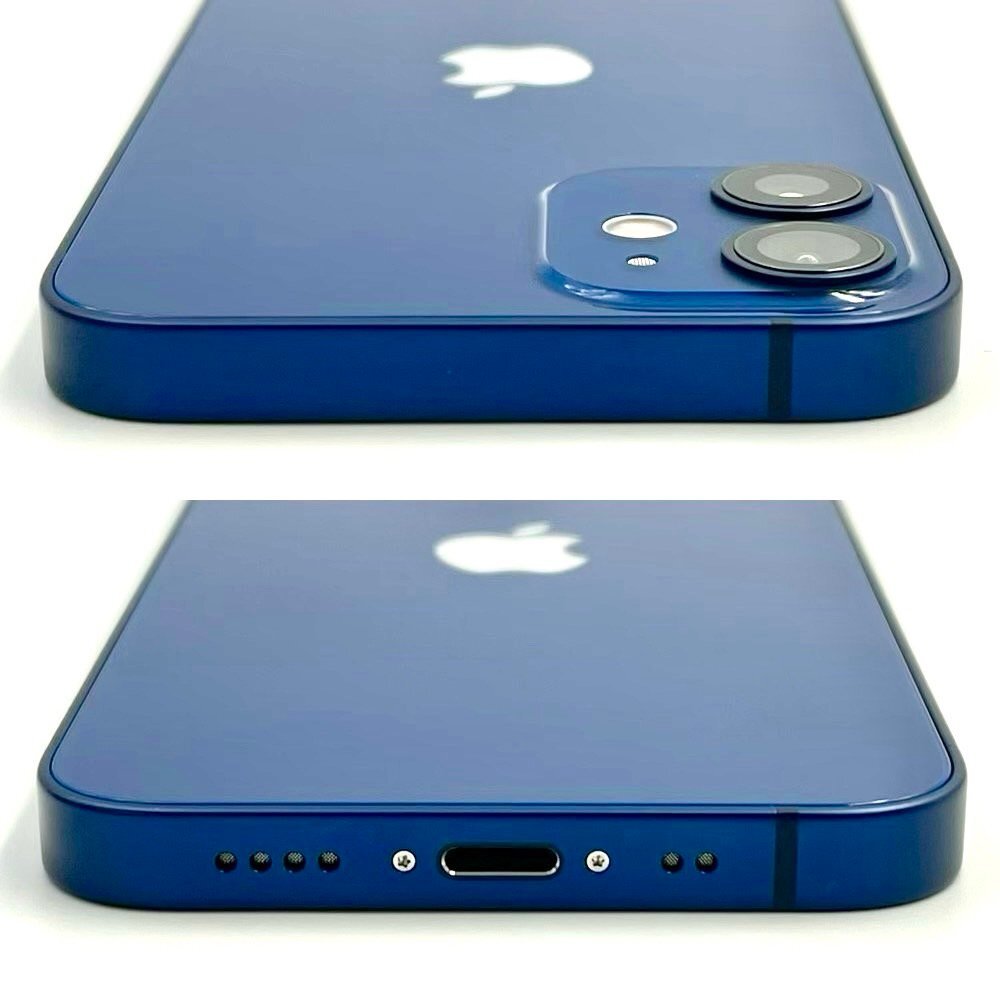 【中古/ジャンク】SoftBank iPhone12 mini 64GB ブルー 赤ロム保証 【送料無料/名古屋大須店】の画像4