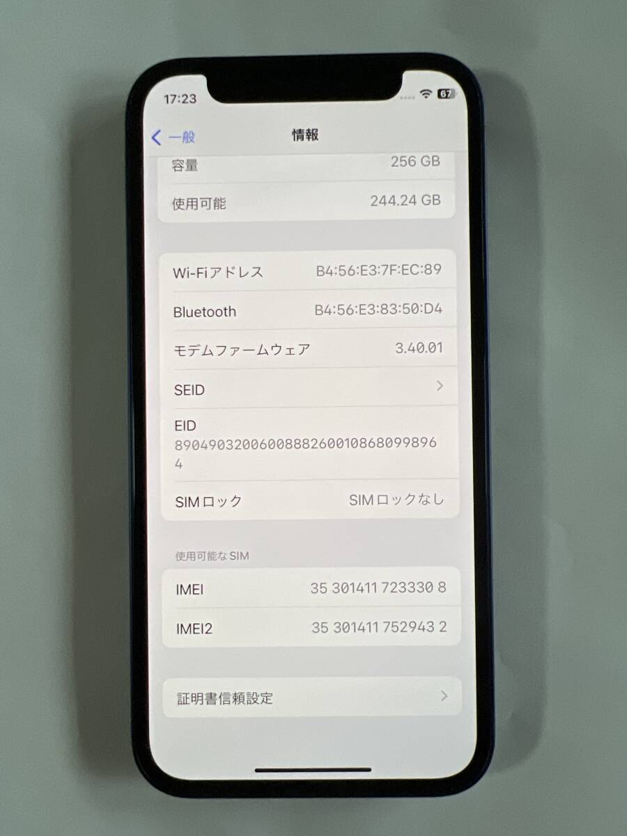 SIMフリー iPhone 12 mini 256GB ブルーの画像2