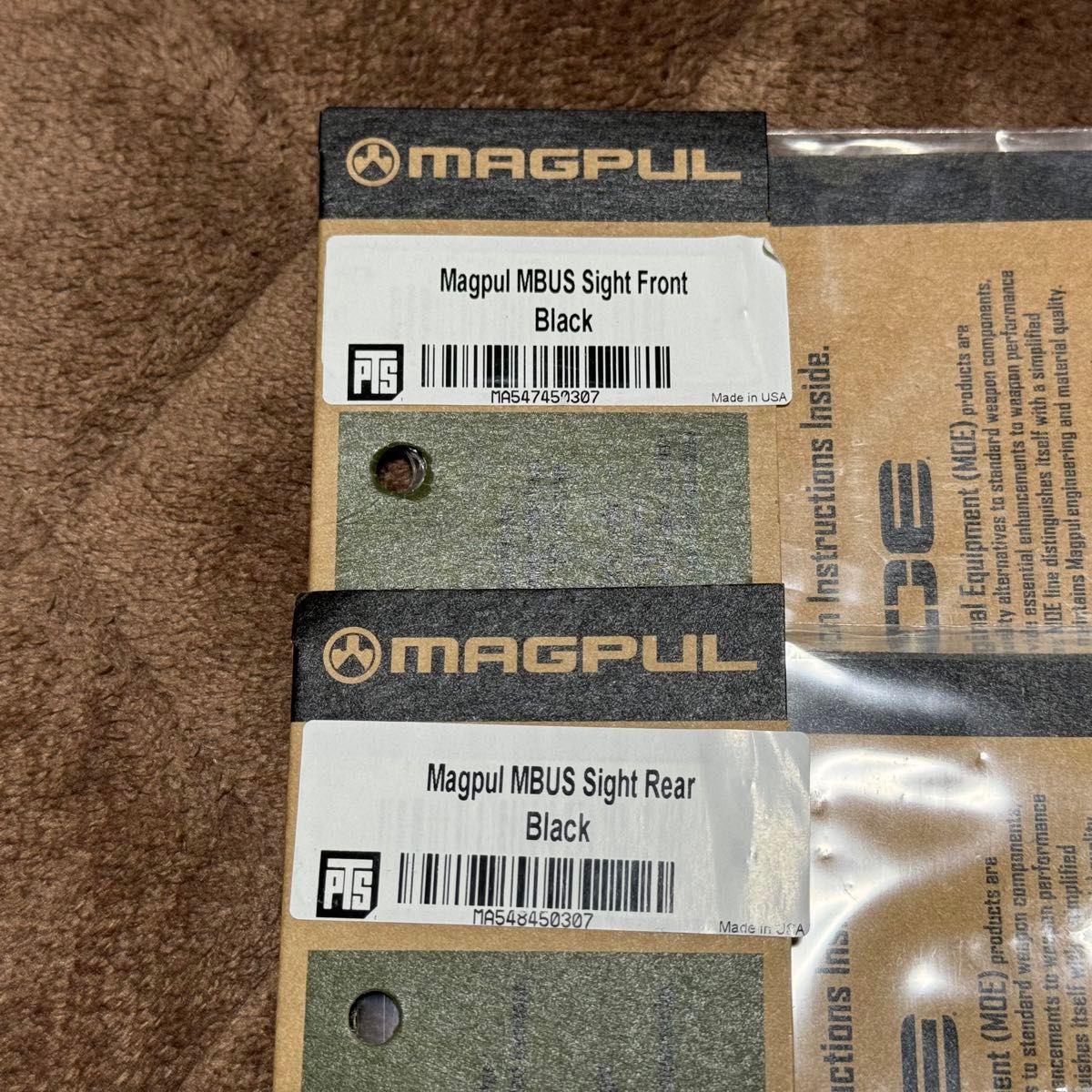 実物 MAGPUL MBUS バックアップサイト Gen2 Black フロント&リアセット 美品