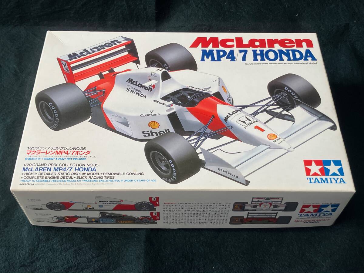 ◆TAMIYA McLaren MP４/７ HONDA 1/20グランプリコレクションNO.35◆デカール難あり マクラーレン 未組立品・送料無料 【セナ没後30年】◆