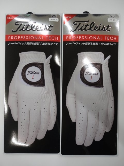 #NEW{ all weather type } PROFESSIONAL TECH Titleist Professional Tec Golf men's glove x 2 sheets [WH/25cm]TG53