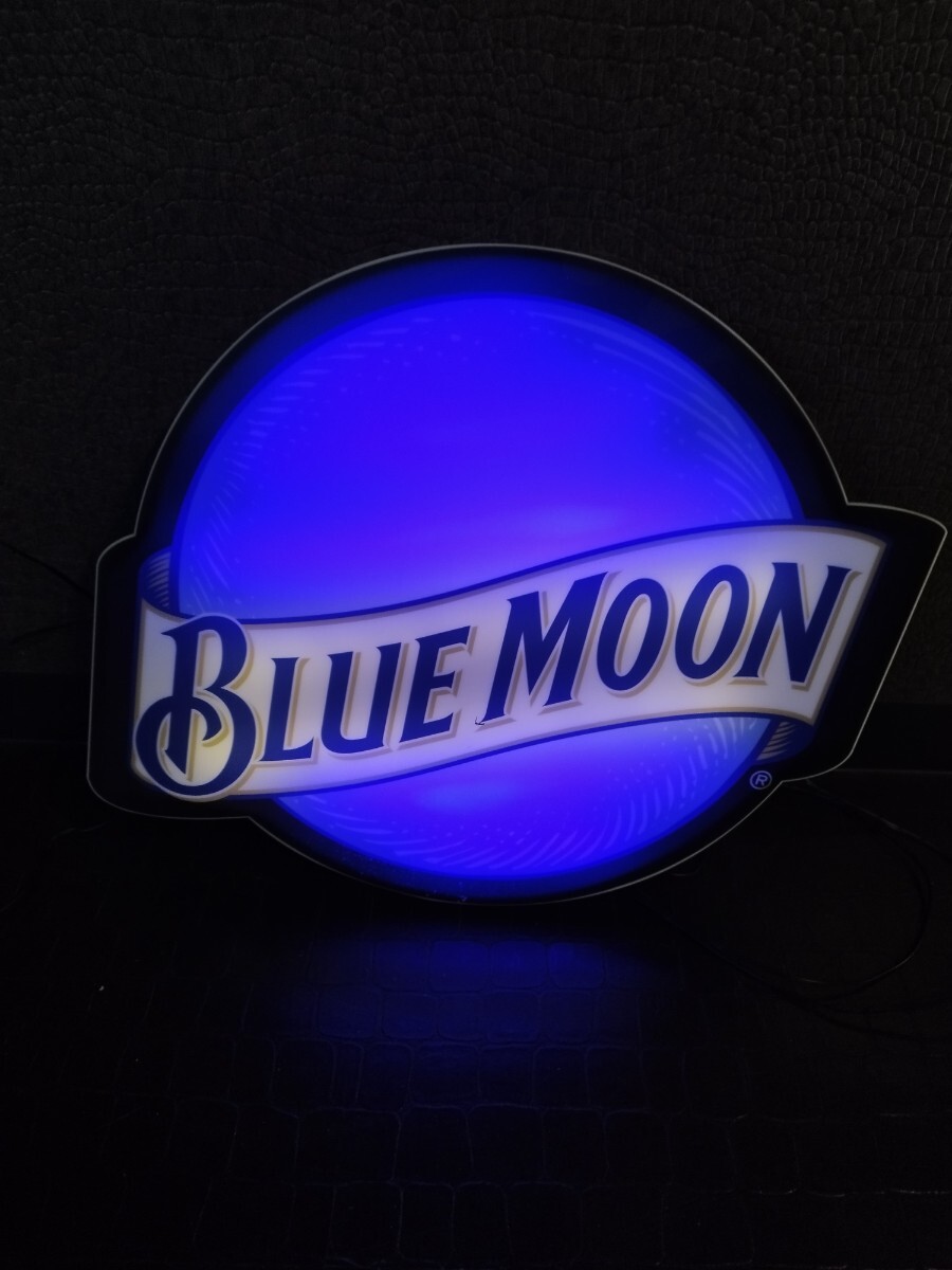 blue moon ネオンサイン　電光看板　ディスプレイ　アメリカンダイナー　カフェ　バー _画像1