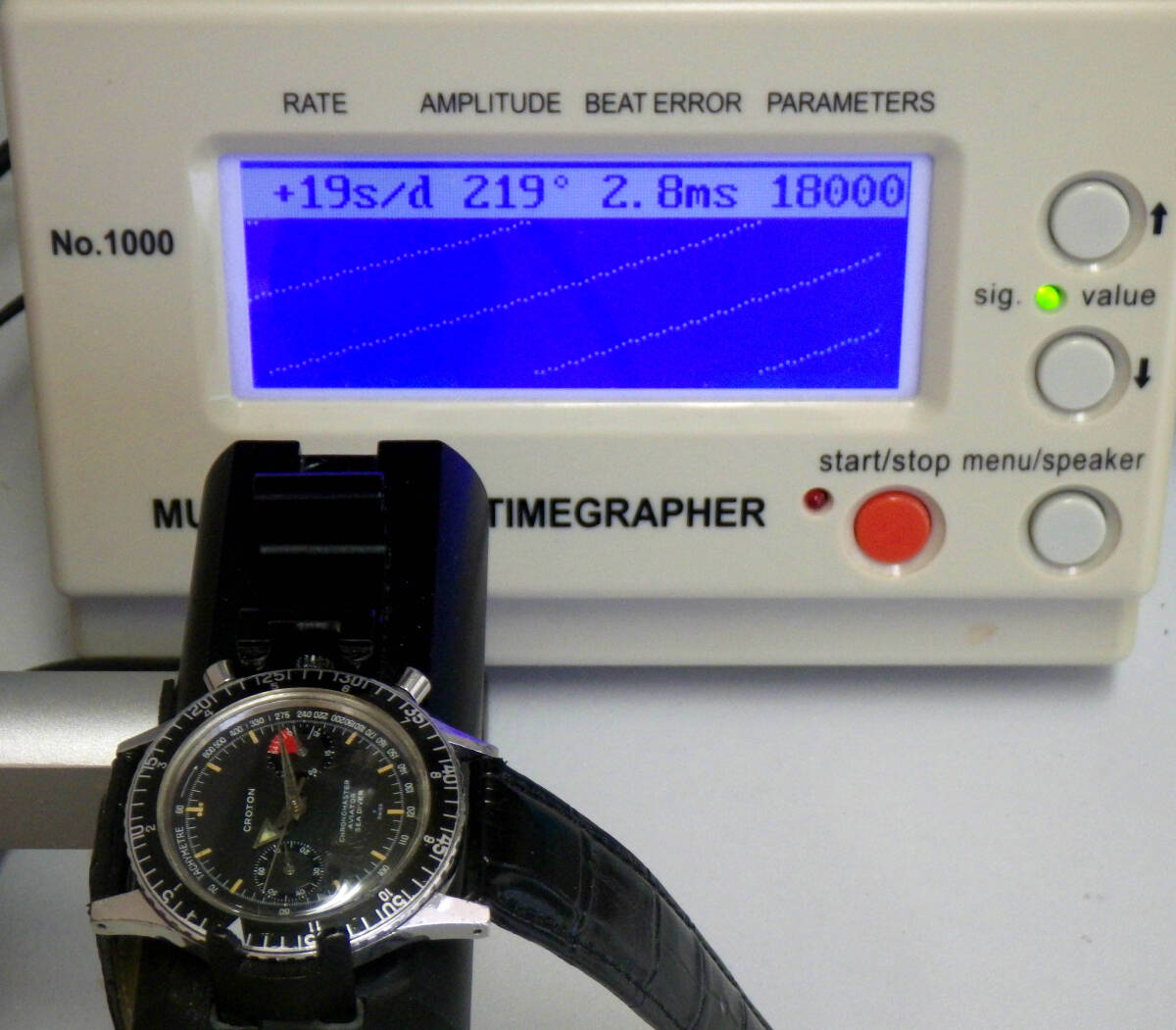 Valjoux 23 CROTON CHRONOMASTER SEA DIVER Chronograph クロトン バルジュー 23 アビエーターシー ダイバー 腕時計 手巻き クロノグラフの画像5