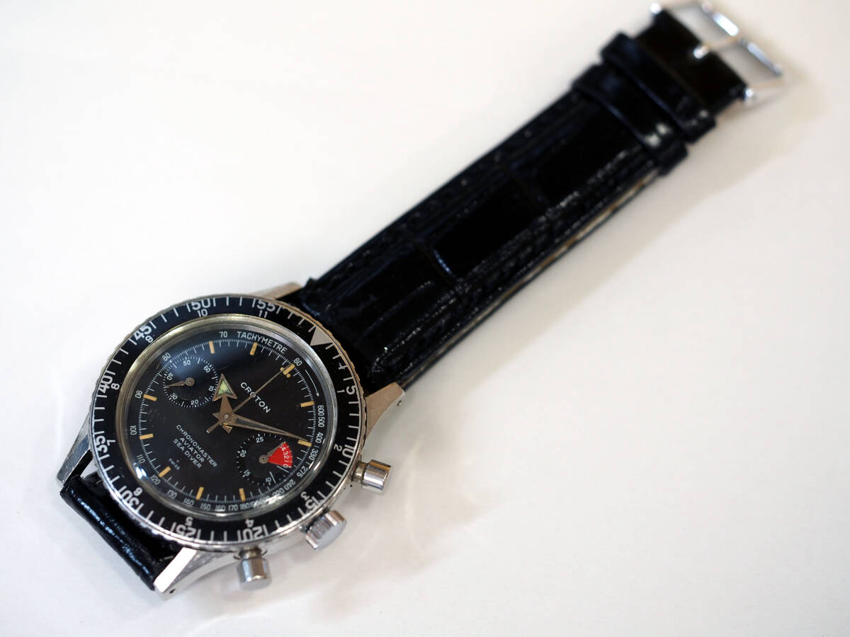 Valjoux 23 CROTON CHRONOMASTER SEA DIVER Chronograph クロトン バルジュー 23 アビエーターシー ダイバー 腕時計 手巻き クロノグラフの画像9