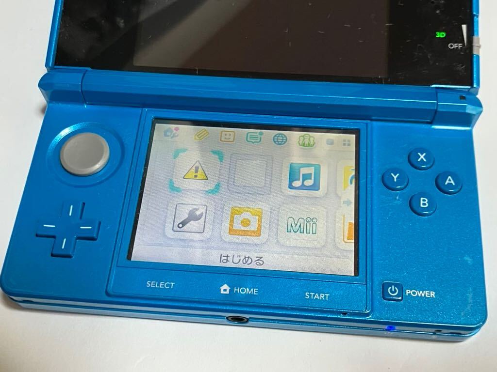 【RA-24】通電OKジャンク☆New Nintendo 3DSLL ホワイト+3DSアクアブルー まとめて2台セット！の画像6