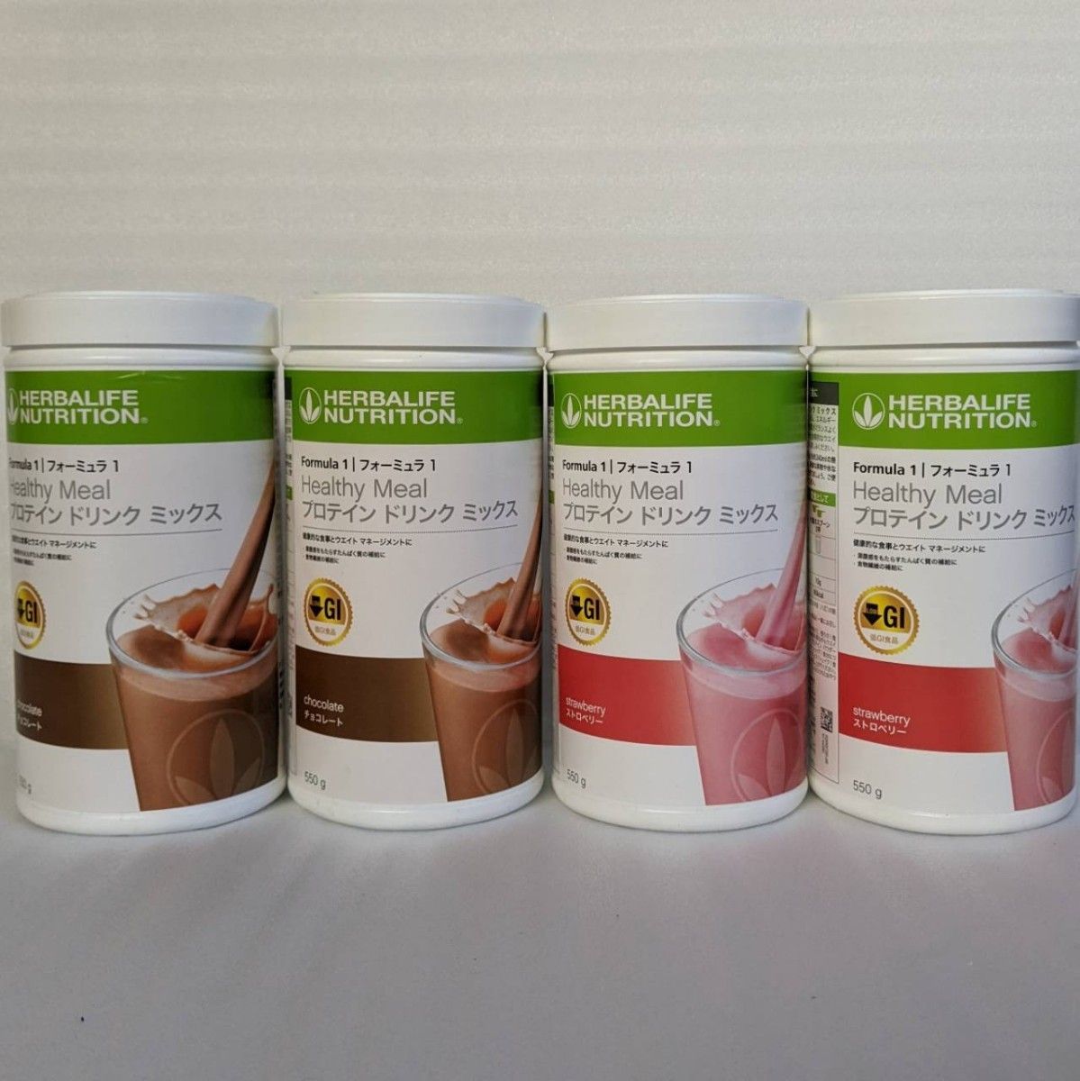 4本セット ハーバライフ フォーミュラ1 プロテイン シェイク ストロベリー チョコレート 低G1ドリンク ダイエット 健康