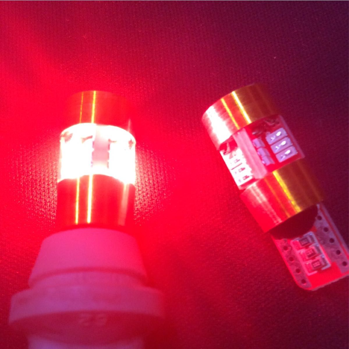 赤 27SMD プロジェクターレンズ バルブ LED T10 T16 ポジション球 ウエッジ球 アルミ レッド 爆光 明るい