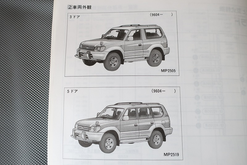 即決！ランドクルーザープラド//パーツリスト/KZJ90/95/VZJ90/95/RZJ90/95/VZJ90/95/パーツカタログ/カスタム・レストア・メンテナンス/191_画像2