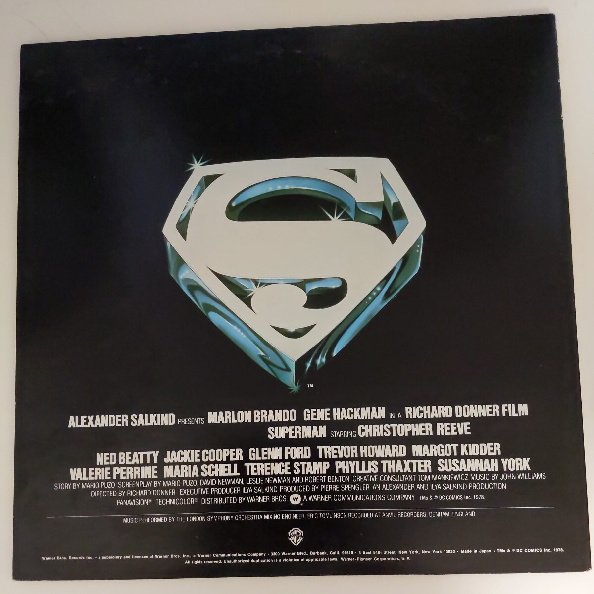 スーパーマン SUPERMAN THE MOVIE ORIGINAL SOUND TRACK/ジョン・ウィリアムス JOHN WILLIAMS 2枚組 中古レコード アナログ LPの画像2