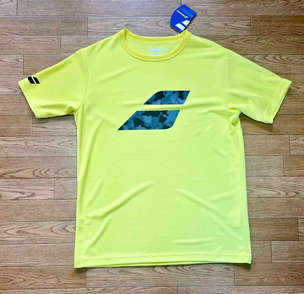 【送料込】BABOLAT バボラ メンズTシャツ M イエロー BUP2505_画像1